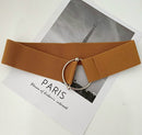 Belts for Women Simple Waist Elastic Ladies Band Round Buckle Decoration Coat Sweater Fashion Dress Waistband