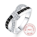 100% 925 Sterling Silver Jewelry Vintage Purple Crystal Couple's Wedding Silver Rings for Women Men Fashion Anel De Prata Bijoux