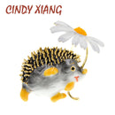 CINDY XIANG Cute Hedgehog Brooch Fashion Daisy Brooches For Women Animal Jewelry Funny Winter Design High Quality New 2020