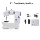 Sewing Machines Portable Mini Electric Household Crafting Mending with Foot Pedal Cutter Light for Home Beginners Kids Purple