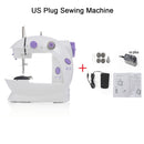 Sewing Machines Portable Mini Electric Household Crafting Mending with Foot Pedal Cutter Light for Home Beginners Kids Purple