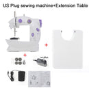 Sewing Machines Portable Mini Electric Household Crafting Mending with Foot Pedal Cutter Light for Home Beginners Kids Purple
