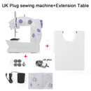 Sewing Machines Portable Mini Electric Household Crafting Mending with Foot Pedal Cutter Light for Home Beginners Kids Purple