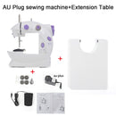 Sewing Machines Portable Mini Electric Household Crafting Mending with Foot Pedal Cutter Light for Home Beginners Kids Purple