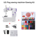 Sewing Machines Portable Mini Electric Household Crafting Mending with Foot Pedal Cutter Light for Home Beginners Kids Purple