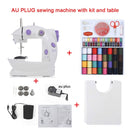 Sewing Machines Portable Mini Electric Household Crafting Mending with Foot Pedal Cutter Light for Home Beginners Kids Purple