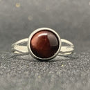 Momiji Natural Stone Open Ring for Women Handmade Bohemian Jewelry Gift Crystal Moonstone Tigereye Wedding Party Ring Adjustable