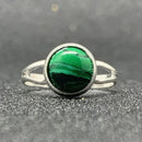 Momiji Natural Stone Open Ring for Women Handmade Bohemian Jewelry Gift Crystal Moonstone Tigereye Wedding Party Ring Adjustable