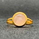 Momiji Natural Stone Open Ring for Women Handmade Bohemian Jewelry Gift Crystal Moonstone Tigereye Wedding Party Ring Adjustable