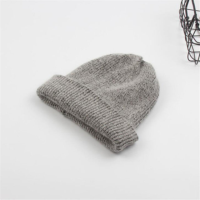 Xthree Beanie Hat for Women Winter Hat Knitted Rabbit Fur Skullies Hat Warm Bonnet Cap Female Hats for Girl hat