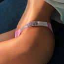 SP&CITY Letter Rhinestone Sexy Underwear Fitness Sports Hip Lifting Satin Panties Thong Low Waist Seamless Briefs Tanga Lingerie