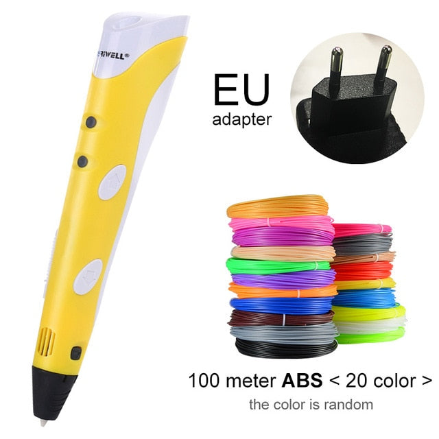 Myriwell 3D Pen Original DIY 3D Printing Pen With 1.75mm ABS Filament Creative Toy Birthday Gift For Kids Design Drawing