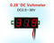 0.28 Inch Red Blue Digital LED Mini Display Module DC2.5V-30V DC0-100V Voltmeter Voltage Tester Panel Meter Gauge Motorcycle Car