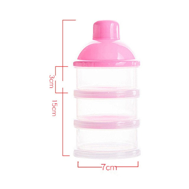 3 / 4 layers Bear Style Portable Baby Food Storage Box Essential Cereal Infant Milk Powder Box Toddle Snacks Container ZXH