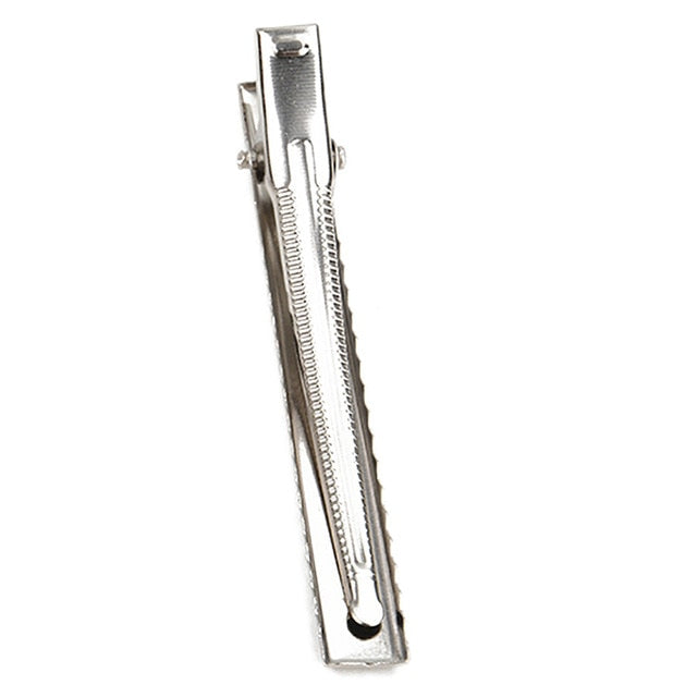 50pcs/lot Metal Crocodile Clips Cable Lead Testing Metal Alligator Clips Clamps Hair Clips Hairpins 35mm-75mm