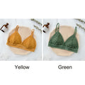 Women Lace Bra No Steel Ring Beauty Back Wrapped Chest Comfortable Daisy Brassiere Stretch Triangle Cup Padded Underwear 1/2Pcs