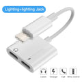 2 in 1 Adapter AUX Charging Lightning to 3.5mm Cable Splitter For Apple iPhone XS MAX XR X 7 8 Plus Aux Cable Splitte