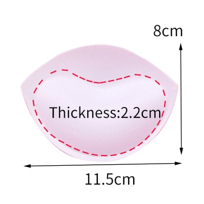2pcs 1pair Sponge Inserts In Bra Padded for Swimsuit Breast Push Up Fill Brassiere Breast Patch Pads Women Intimates Accessories