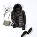 90% Ultra-light Plus Size Thin Down Jacket Women 2020 Autumn Winter Slim Short Hooded Warm White Duck Down Coat Women Outerwear