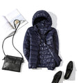 90% Ultra-light Plus Size Thin Down Jacket Women 2020 Autumn Winter Slim Short Hooded Warm White Duck Down Coat Women Outerwear