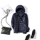 90% Ultra-light Plus Size Thin Down Jacket Women 2020 Autumn Winter Slim Short Hooded Warm White Duck Down Coat Women Outerwear