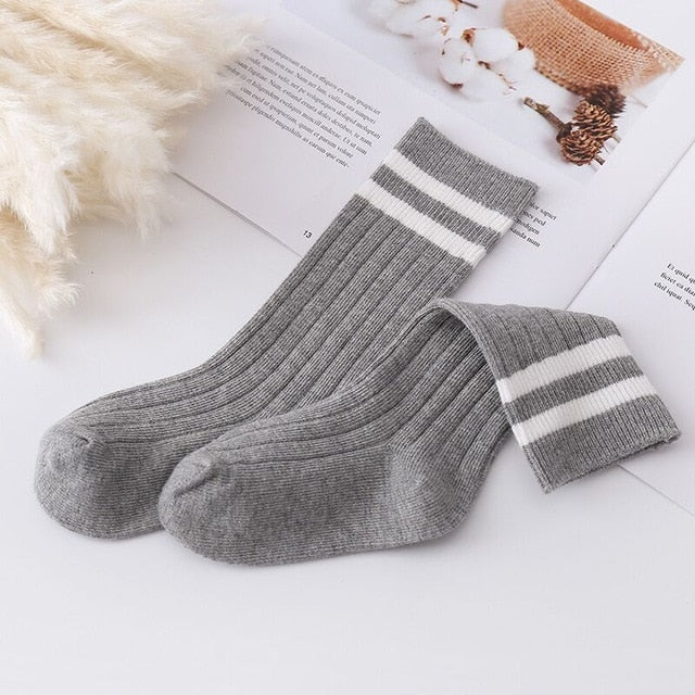 1-9 Years Kids Boys Toddlers Girls Socks Knee High Long Soft Cotton Baby Socks Stripped Children Socks School Clothes