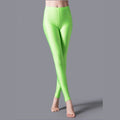 VIIANLES Neon Leggings Women Multiple Color Black Legging Skinny High Elastic Pants Casual Fluorescent Shiny Pant Leggings