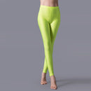 VIIANLES Neon Leggings Women Multiple Color Black Legging Skinny High Elastic Pants Casual Fluorescent Shiny Pant Leggings