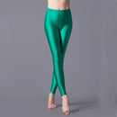 VIIANLES Neon Leggings Women Multiple Color Black Legging Skinny High Elastic Pants Casual Fluorescent Shiny Pant Leggings