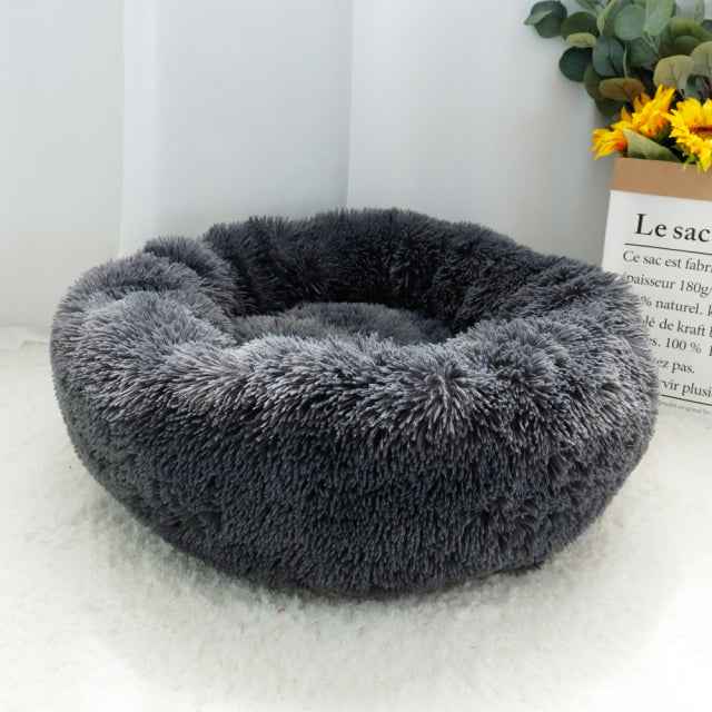 Pet Dog Bed Mat Fluffy Calming Dog Bed Blanket Long Plush Cat Dog House Beds Hondenmand Round Lounger Sofa Sleeping Bag Kennel