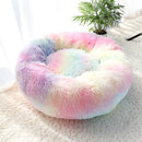Pet Dog Bed Mat Fluffy Calming Dog Bed Blanket Long Plush Cat Dog House Beds Hondenmand Round Lounger Sofa Sleeping Bag Kennel