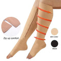 New fashion sport Men Burn Fat Zipper Compression Socks woman  Slim Sleeping Beauty Leg Prevent Varicose Veins Socks
