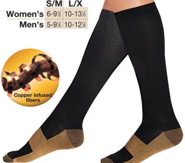 New fashion sport Men Burn Fat Zipper Compression Socks woman  Slim Sleeping Beauty Leg Prevent Varicose Veins Socks