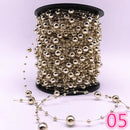 5 Yards 3-8mm Fishing Line Artificial Pearls Flower Beads Chain Garland Flowers Wedding Party Decoration Diy Accessories