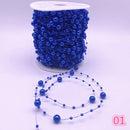 5 Yards 3-8mm Fishing Line Artificial Pearls Flower Beads Chain Garland Flowers Wedding Party Decoration Diy Accessories