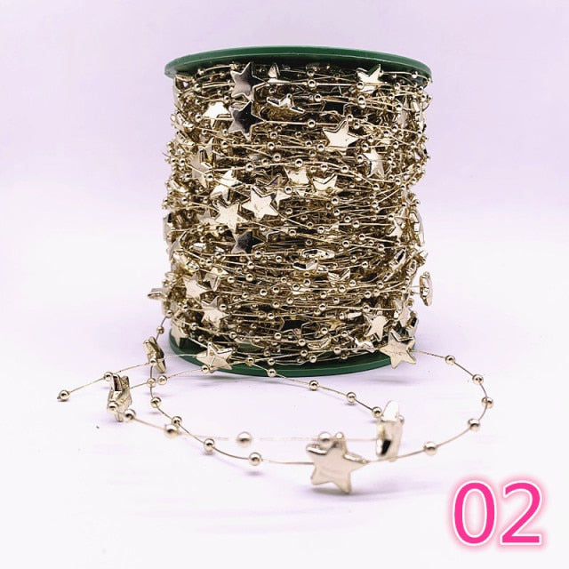 5 Yards 3-8mm Fishing Line Artificial Pearls Flower Beads Chain Garland Flowers Wedding Party Decoration Diy Accessories