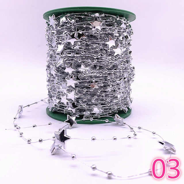 5 Yards 3-8mm Fishing Line Artificial Pearls Flower Beads Chain Garland Flowers Wedding Party Decoration Diy Accessories