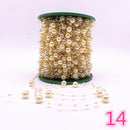 5 Yards 3-8mm Fishing Line Artificial Pearls Flower Beads Chain Garland Flowers Wedding Party Decoration Diy Accessories