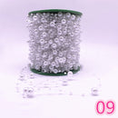 5 Yards 3-8mm Fishing Line Artificial Pearls Flower Beads Chain Garland Flowers Wedding Party Decoration Diy Accessories