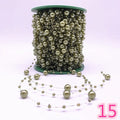 5 Yards 3-8mm Fishing Line Artificial Pearls Flower Beads Chain Garland Flowers Wedding Party Decoration Diy Accessories
