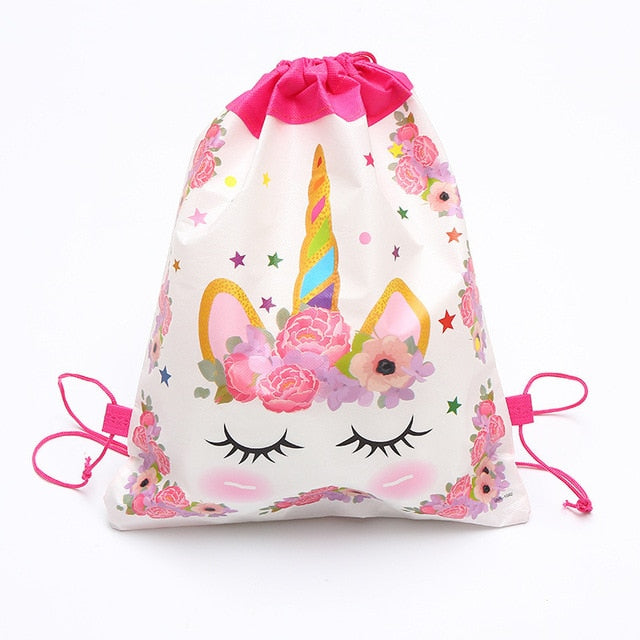 1pcs Disney Non-woven Fabrics Kid Favor Travel Pouch Storage Clothes Shoes Bags Cotton Drawstring Bags School Portable Backpack