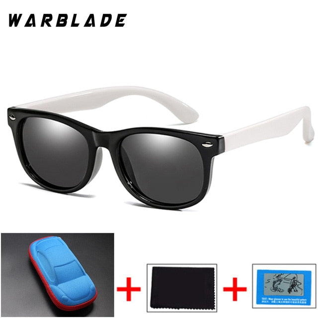 WarBlade Polarized Kids Sunglasses Silicone Flexible Children Sun Glasses UV400 Fashion Boy Girls Baby Shades Eyewear with Boxes