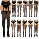 Hot Sale Erotic Stockings With Garter Belt For Women Fishnet Pantyhose Plus Size Thigh High Socks Sexy Lingerie