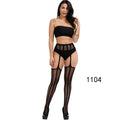 Hot Sale Erotic Stockings With Garter Belt For Women Fishnet Pantyhose Plus Size Thigh High Socks Sexy Lingerie