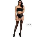 Hot Sale Erotic Stockings With Garter Belt For Women Fishnet Pantyhose Plus Size Thigh High Socks Sexy Lingerie