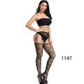 Hot Sale Erotic Stockings With Garter Belt For Women Fishnet Pantyhose Plus Size Thigh High Socks Sexy Lingerie