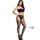 Hot Sale Erotic Stockings With Garter Belt For Women Fishnet Pantyhose Plus Size Thigh High Socks Sexy Lingerie