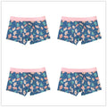 4pcs/lot Mens Underwear Boxers Cotton Fashion Printed Men Underpants Boxer Shorts Male Panties Pouch Vetement Homme