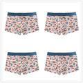 4pcs/lot Mens Underwear Boxers Cotton Fashion Printed Men Underpants Boxer Shorts Male Panties Pouch Vetement Homme