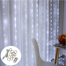 3MX3M LED Curtain Garland on The Window USB String Lights Fairy Festoon Remote Control New Year Christmas Decorations for Home